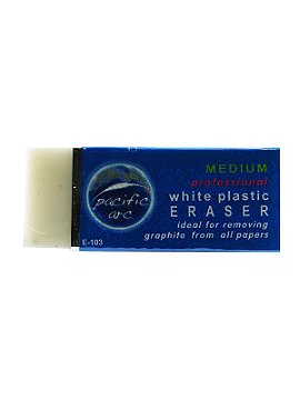 Pacific Arc White Vinyl Eraser