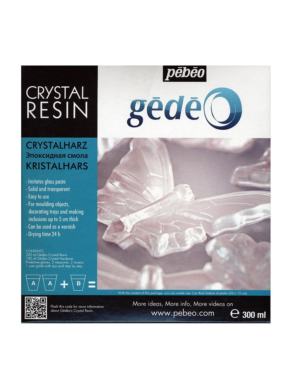Kit résine cristal - Pébéo Gédéo - 300 ml - Matières à modeler et