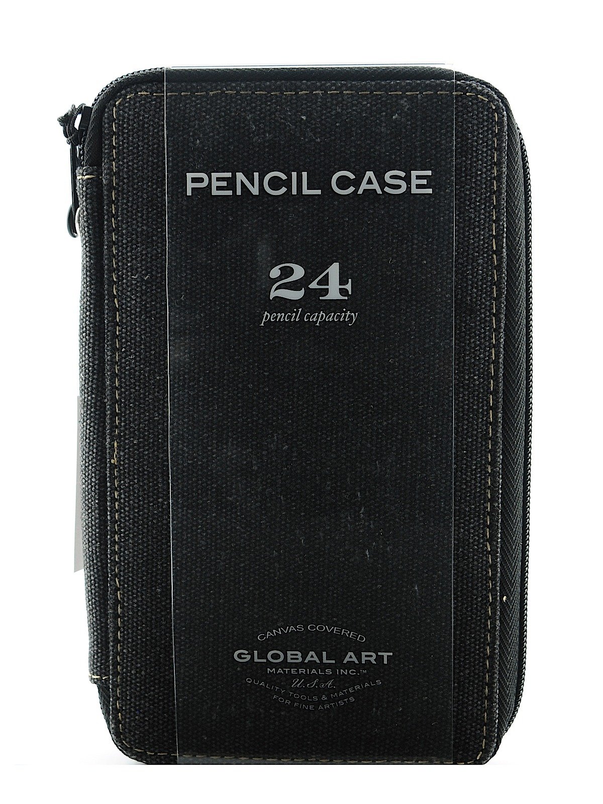 Global Art Pencil Case, Woven Canvas, Sage, 24 Pencils - The Art