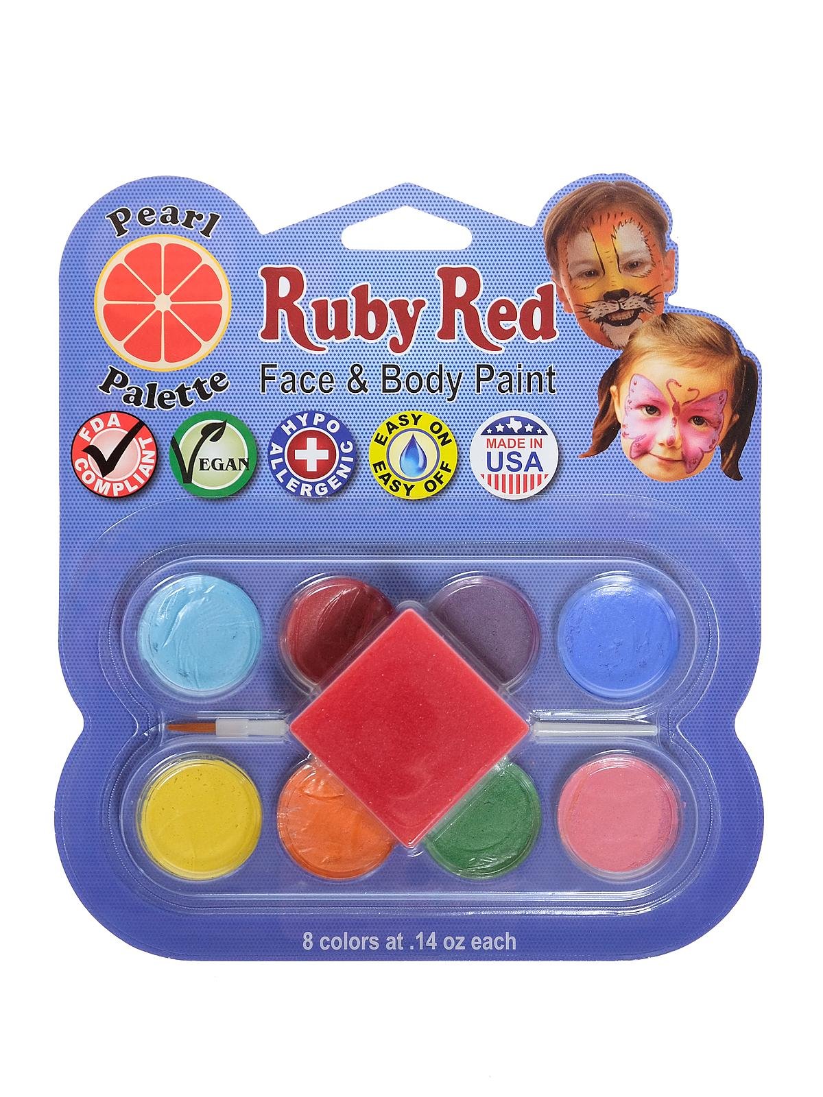 Ruby Red Face & Body Paint Palette Sets