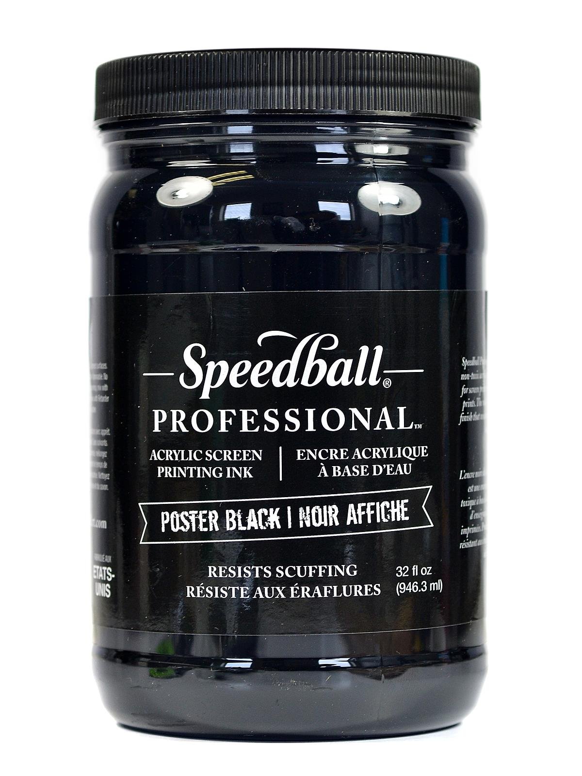 Speedball Fabric Screen Printing Ink 32 oz Jar - Black