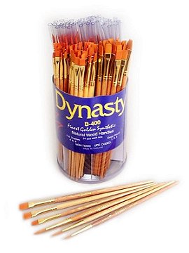 Dynasty B-400 Golden Synthetic Brushes in Canister