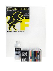 Various Acrylic Paint Pouring Value Set with Canvas