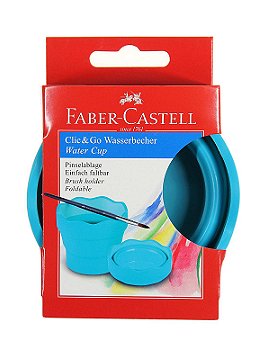 Faber-Castell Turquoise Clic&Go Collapsible Water Cup