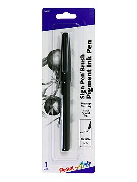 Pentel Sign Pen Brush with Pigment Ink