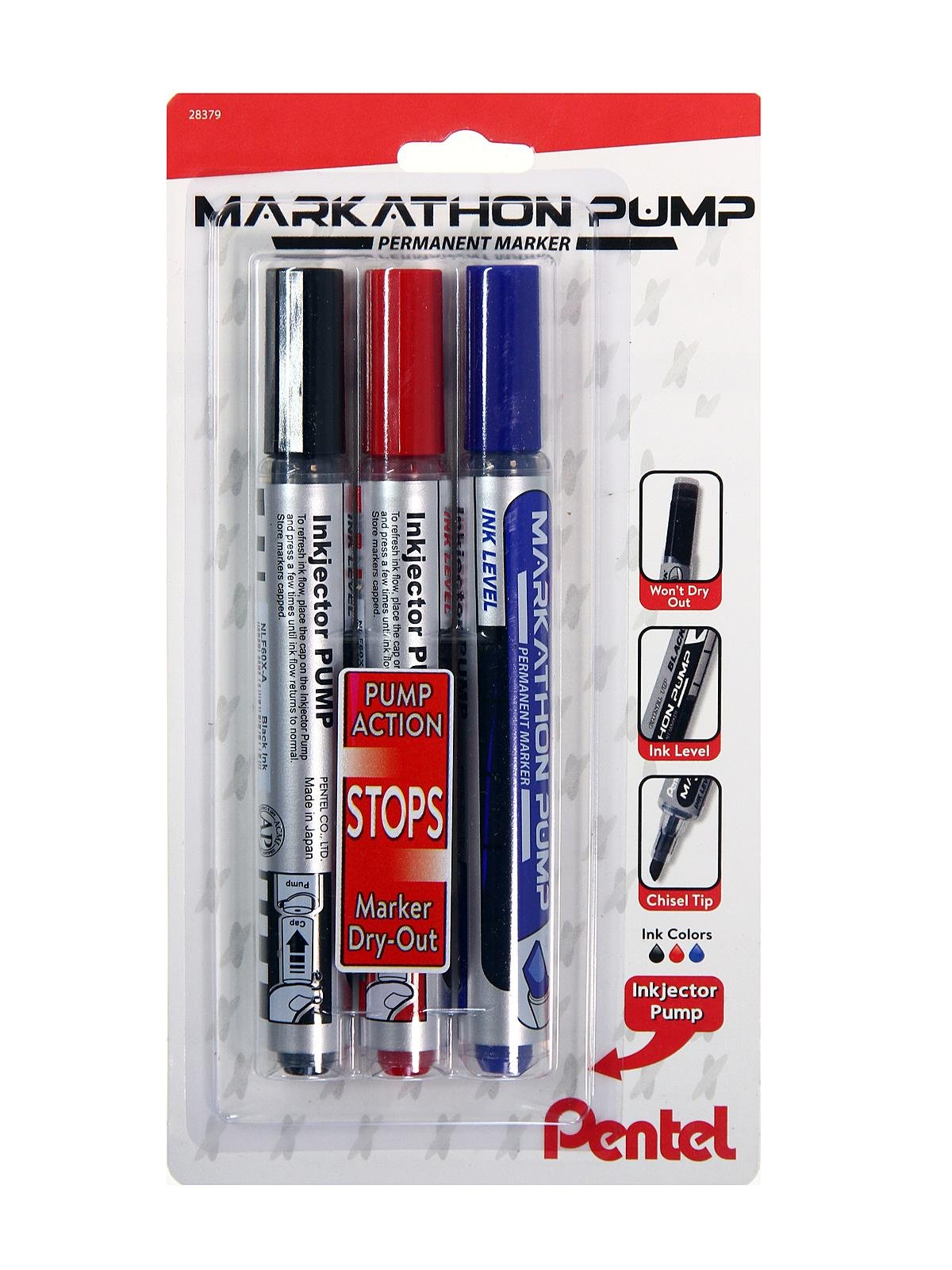 Pentel Markathon Pump Permanent Marker Sets
