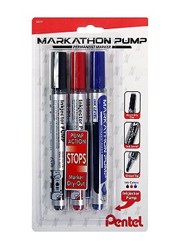 Pentel Markathon Pump Permanent Marker Sets