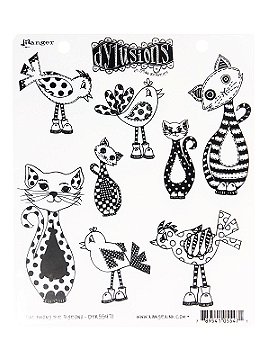 Ranger Dylusions Cling Mount Rubber Stamps