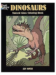 Dover Dinosaurs Stained Glass Coloring Book