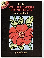 Dover Little Wildflowers Stained Glass Coloring Book