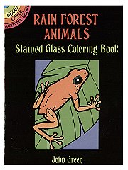 Dover Rain Forest Animals Stained Glass Coloring Book