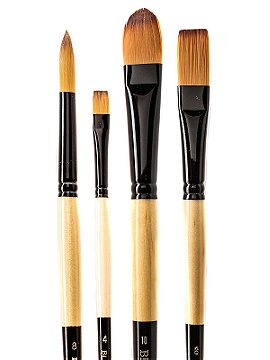 Dynasty Black Gold Series Long Handled Synthetic Brushes