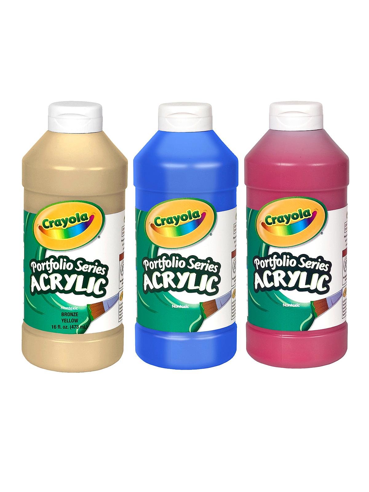 Crayola Portfolio Non-Toxic Acrylic Paint, 1 pt Squeeze Bottle,  Phthalocyanine Green