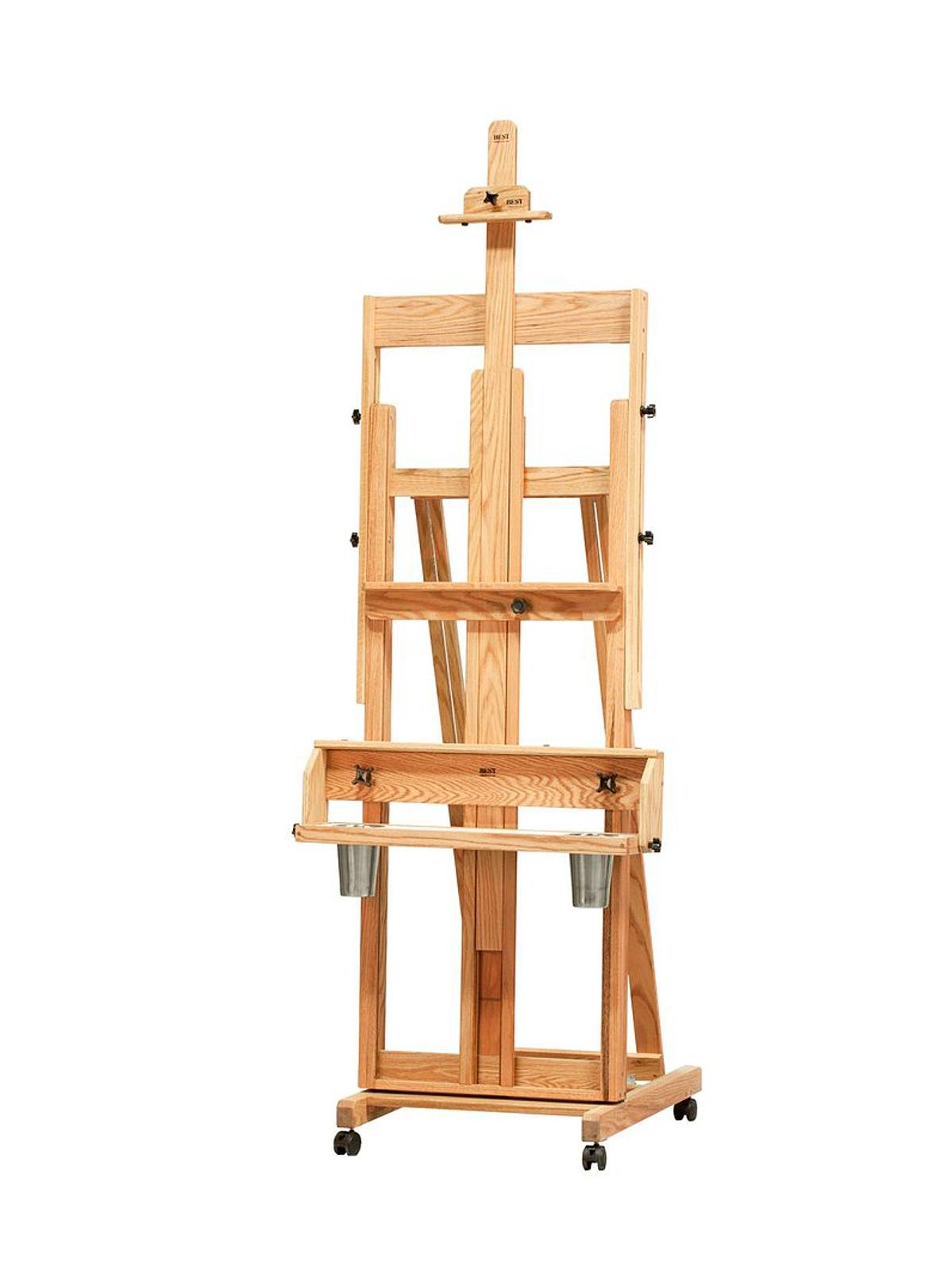 2 x WOODEN EASEL painting artist canvas holder