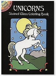 Dover Unicorns Stained Glass Coloring Book