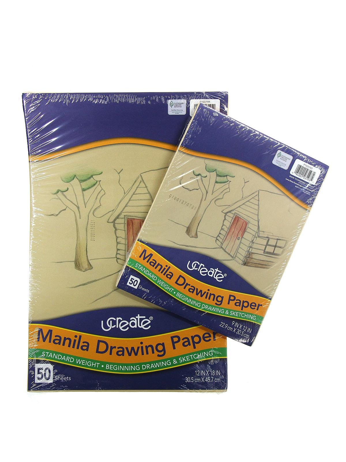 2 Pkgs Pacon Art1st Lightweight Textured Manila Paper 50 Sheets Each 9x12  Sealed