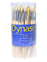 Dynasty B-200 Fine White Bristle Brushes in Canister