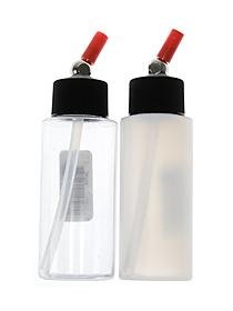 Iwata Clear Cylinder Bottles with Caps