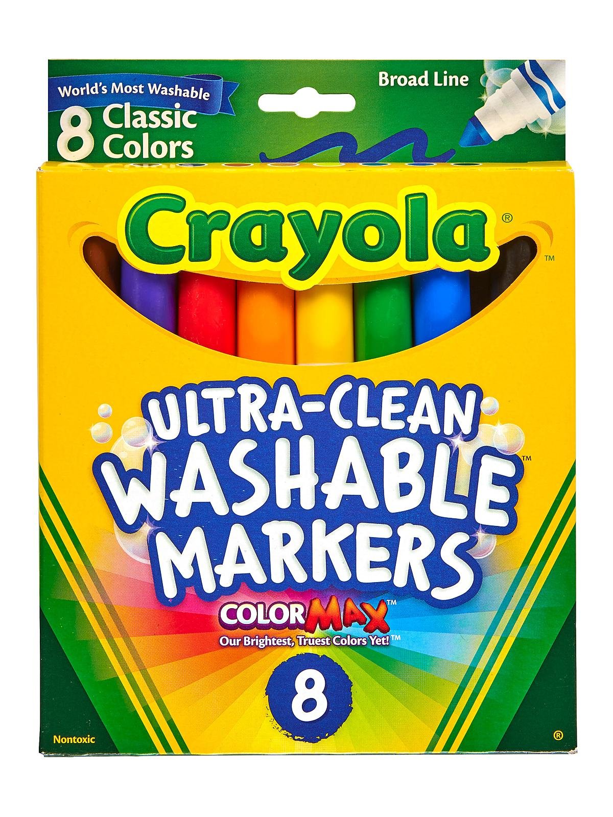 Crayola® Washable Markers Conical Tip Classic Colors 8/pk - Crayons,  Markers & Pencils - Drawing Supplies - The Craft Shop, Inc.