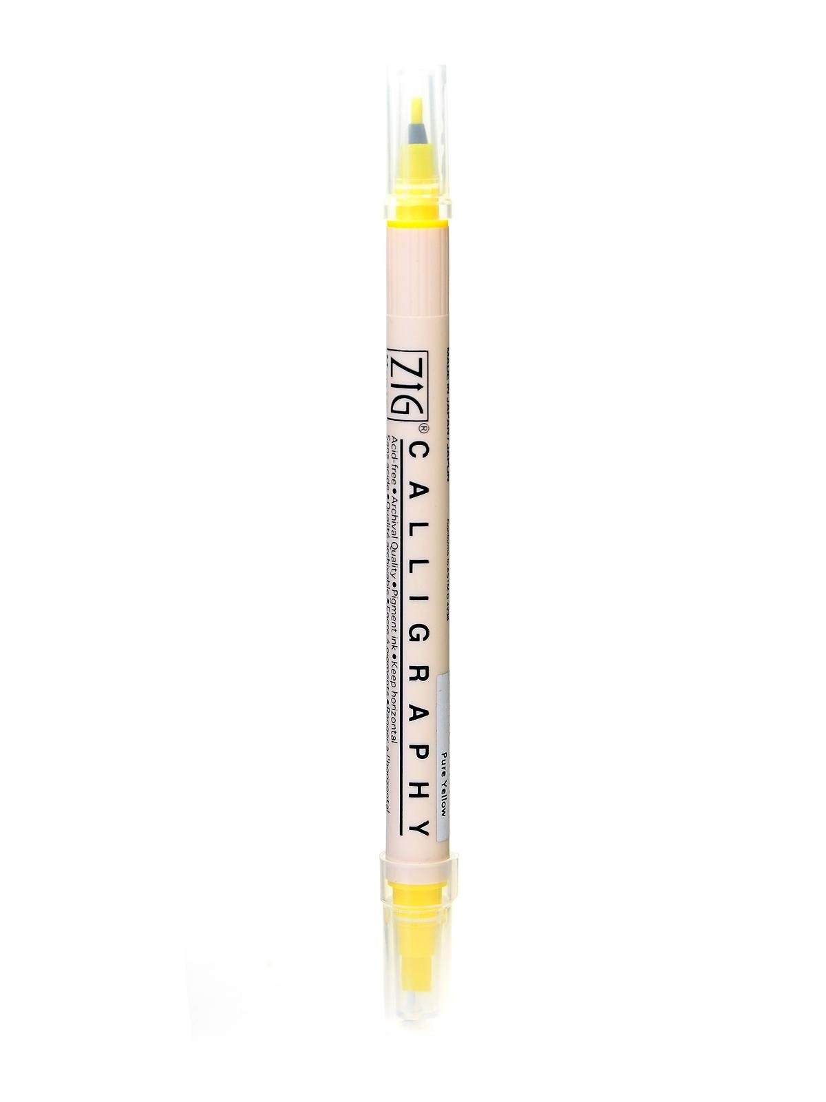 Zig Memory System Calligraphy Marker, Set of 4 Yellow