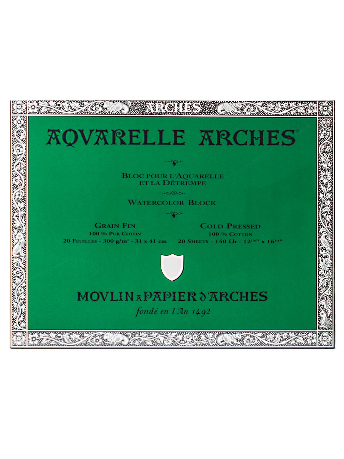 Arches Watercolor Blocks 140 lb Rough 7 x 10 (20 Sheets)