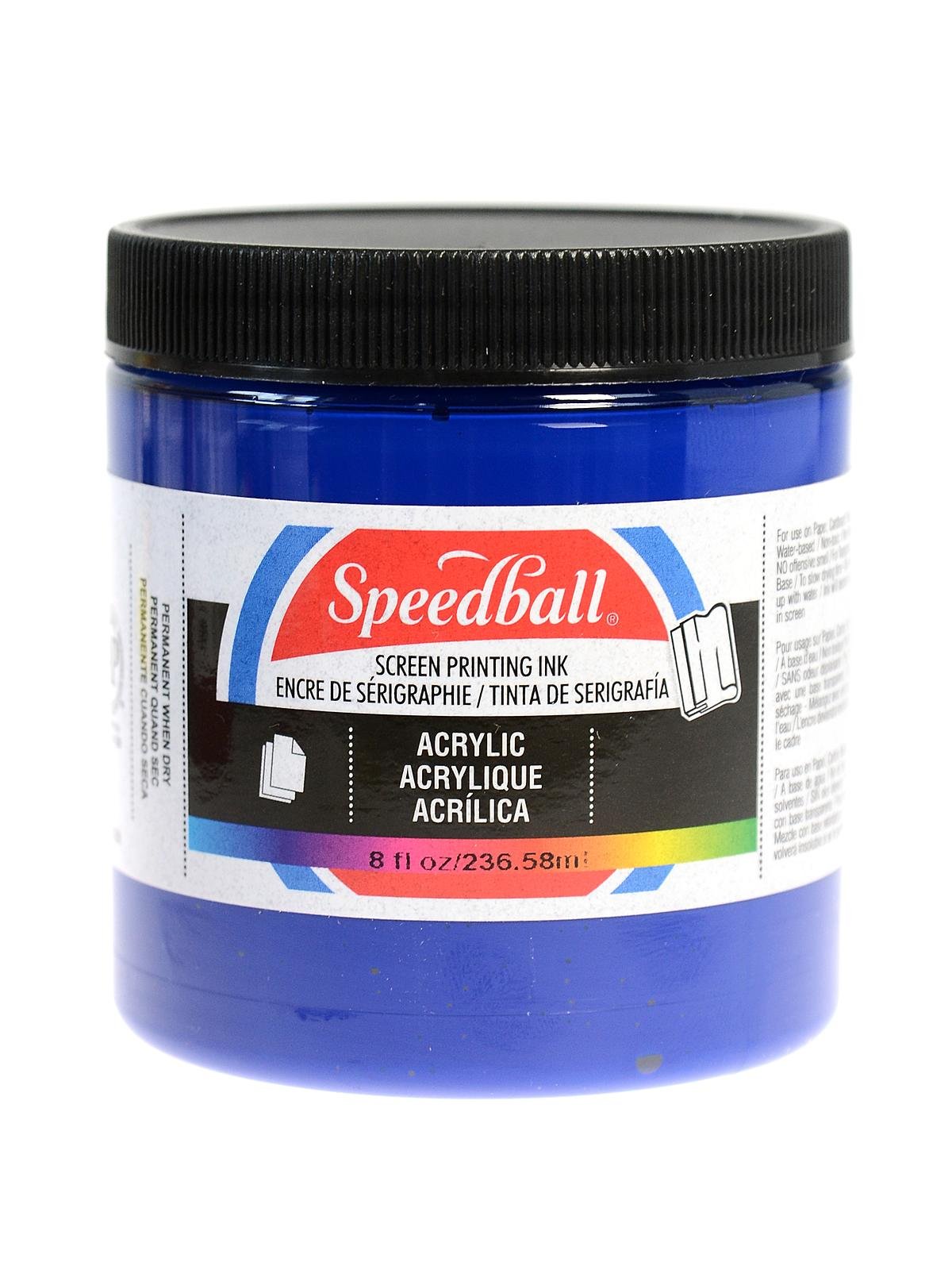 Speedball Flex Screen Printing Fabric Ink - Mineral Blue, 32 oz