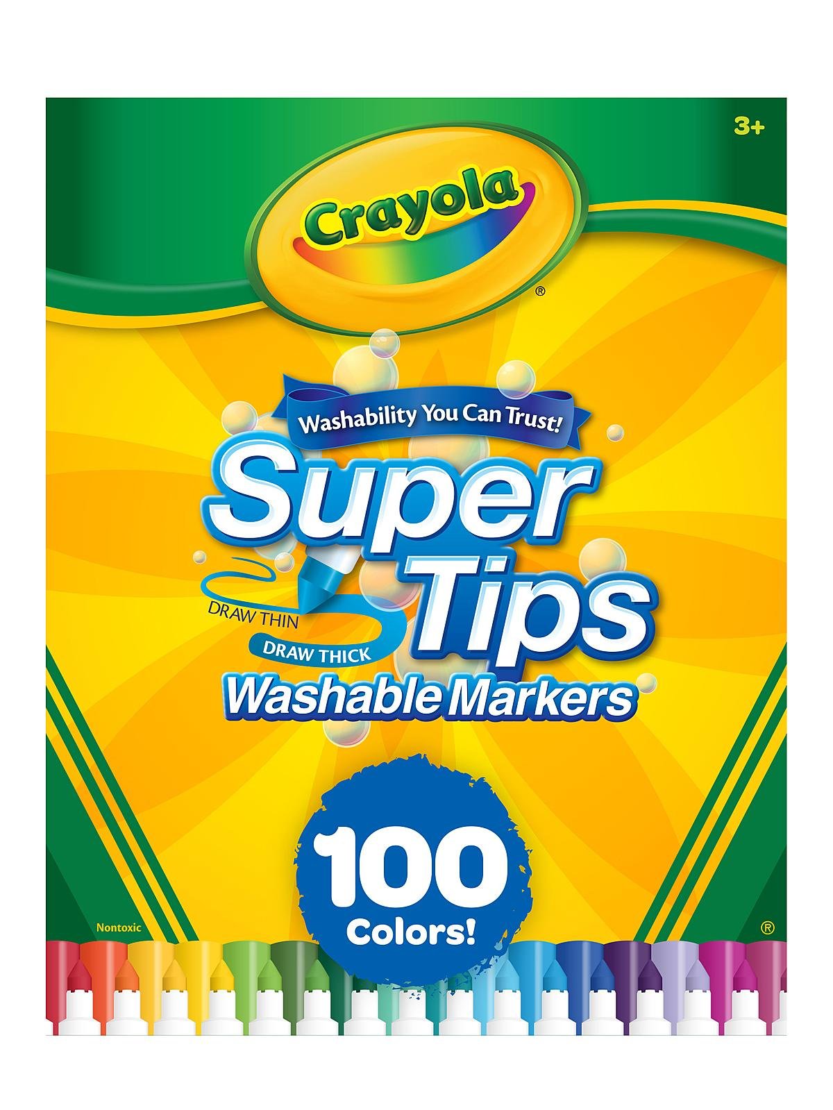 Crayola Super Tips Washable Markers 100 unique colors washable 