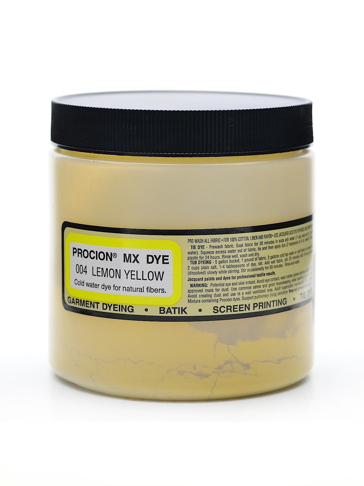 Procion MX fiber-reactive dye samples on cotton: Sun Yellow